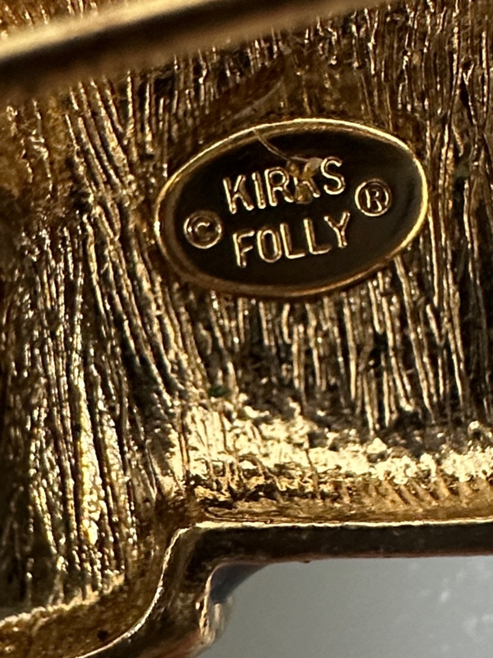 Kirks Folly Black Scottie Dog Pin with Gold Accents and Green Eyes - Picture 3 of 7